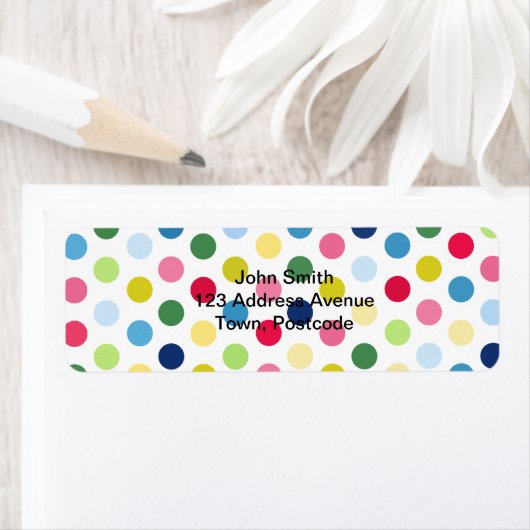 Étiquette Pois arc-en-ciel (En situation)