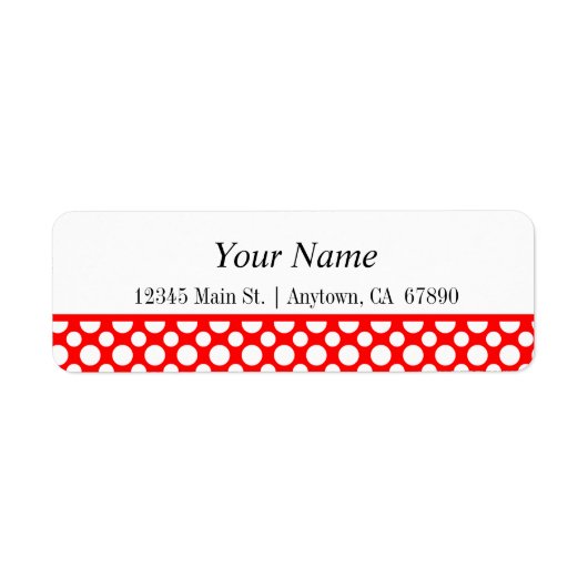 Étiquette Pois blancs sur l'étiquette d'adresse de retour ro (Devant)