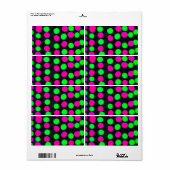 Étiquette Pois/cercles (Feuille entière)