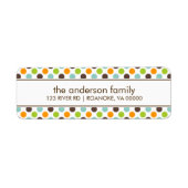 Étiquette Pois coloré (Devant)