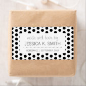 Étiquette Pois de base Motif moderne (En situation)