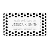 Étiquette Pois de base Motif moderne (Devant)