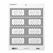 Étiquette Pois de base Motif moderne (Feuille entière)