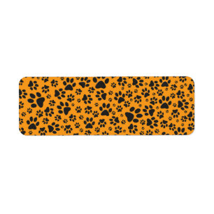 Étiquette Pois de chien noir et blanc Pointe Polka sur dahli