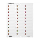 Étiquette Pois de Yorkie Winter Scarf (Feuille entière)