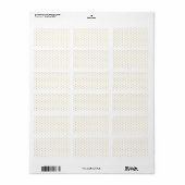Étiquette Pois d'or de mode (Feuille entière)
