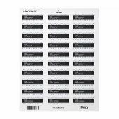 Étiquette Pois gris cool ; tableau de bord rétro (Feuille entière)