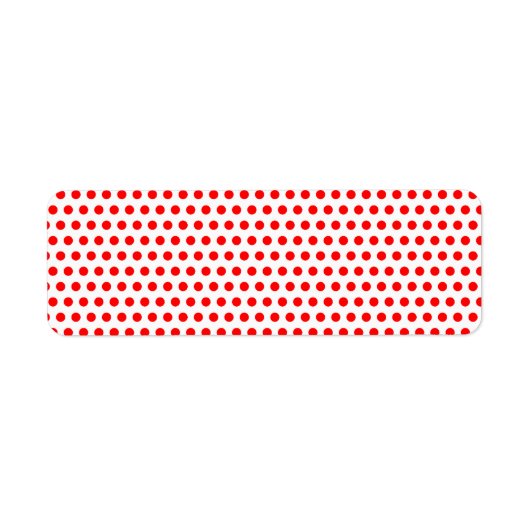 Étiquette Pois minuscules rouges (Devant)