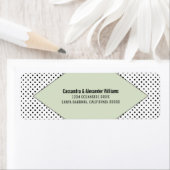 Étiquette Pois moderne Sage Mariage (En situation)