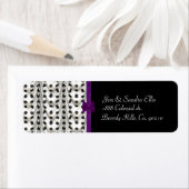 Étiquette Pois noirs blancs violets (En situation)