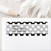 Étiquette Pois noirs et blancs (En situation)