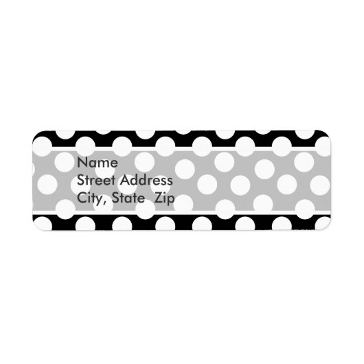 Étiquette Pois noirs et blancs (Devant)