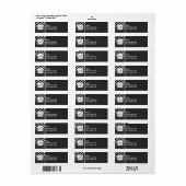 Étiquette Pois noirs et blancs (Feuille entière)