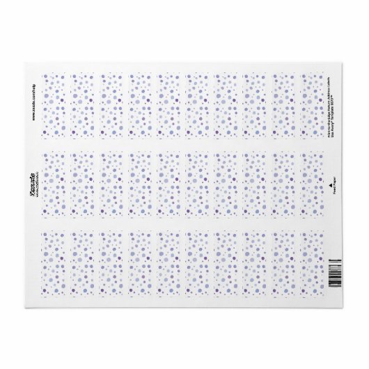 Étiquette pois peints à la main (Feuille entière)