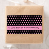 Étiquette Pois rose cerise ! (En situation)