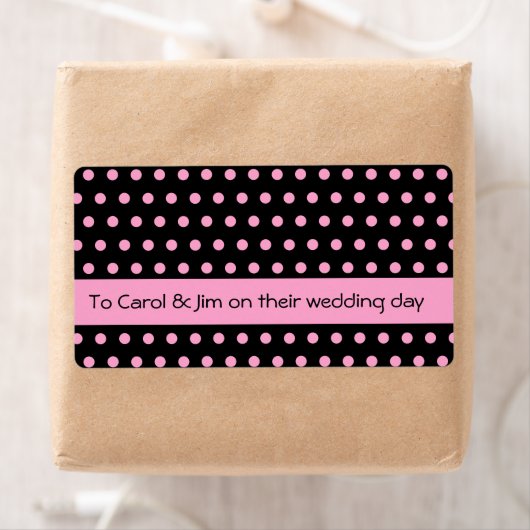 Étiquette Pois rose cerise ! (En situation)