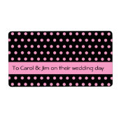 Étiquette Pois rose cerise ! (Devant)