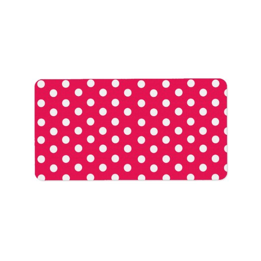 Étiquette Pois Rose Et Blanc (Devant)