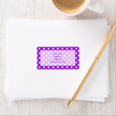 Étiquette Pois violets et blancs (En situation)