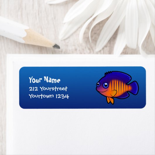 Étiquette Poisson-ange 1 (En situation)