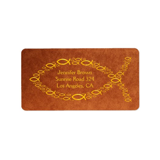 Étiquette Poisson chrétien | (Devant)