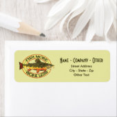 Étiquette Poisson humoristique Plus - Travailler moins de tr (En situation)