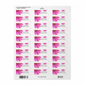 Étiquette Poissons Roses Fleur Daisy Rustic Party Invitation (Feuille entière)