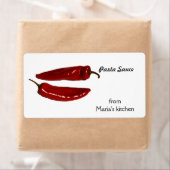 Étiquette poivrons rouges - sauce aux pâtes (En situation)
