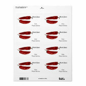 Étiquette poivrons rouges - sauce aux pâtes (Feuille entière)