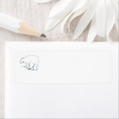 Étiquette Polar Bear return address labels (En situation)