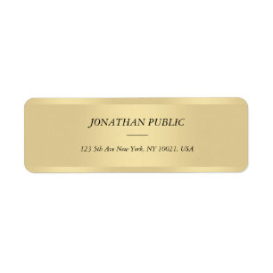 Étiquette Police de texte italique or Modèle Cool moderne