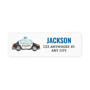 Étiquette Policier Policeman Anniversaire