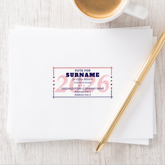 Étiquette Political Election Custom Campaign Candidate Name (En situation)