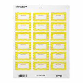 Étiquette Polkadot jaune (Feuille entière)