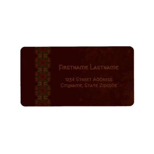 Étiquette Polygones fractaux Vintages de l'entreprise Brown (Devant)