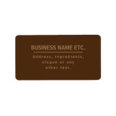 Étiquette Polyvalent Brown (Devant)