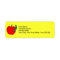 Pomme rouge ver vert