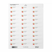 Étiquette Pommes rouges et vertes (Feuille entière)