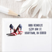 Étiquette Pompes à drapeau américain (En situation)