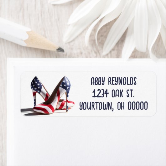 Étiquette Pompes à drapeau américain (En situation)