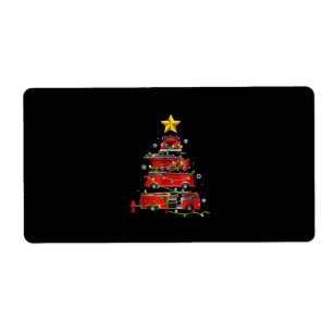Étiquette Pompier Camion Arbre de Noël Hommes Femmes
