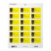 Étiquette Pompier Doxie (Feuille entière)