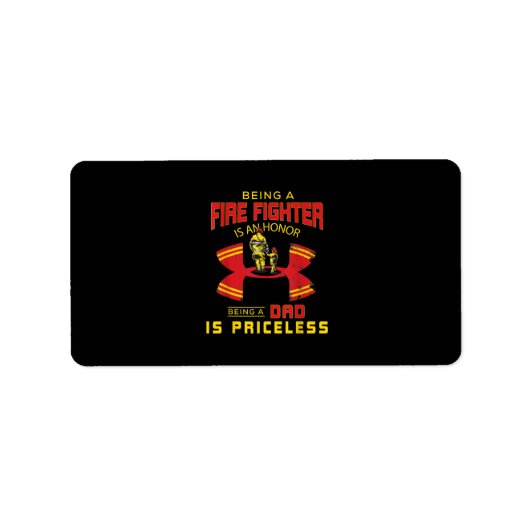 Étiquette Pompier - Être Un Père Pompier (Devant)