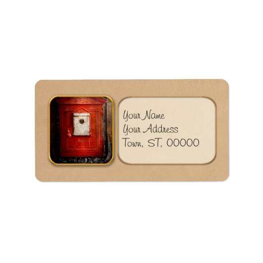 Étiquette Pompier - La boîte à feu (Devant)