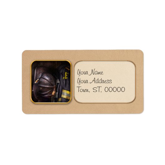 Étiquette Pompier - Porté et utilisé (Devant)