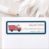 Étiquette Pompier rouge Alarme Camion Fournitures d'annivers (En situation)