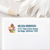 Étiquette Poncs de crème glacée avec arrosages (En situation)