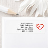 Étiquette Pont coeur en rouge - Choisir la couleur arrière - (En situation)