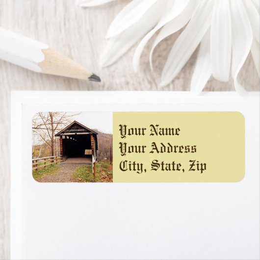 Étiquette Pont couvert (En situation)