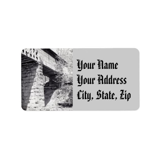 Étiquette Pont couvert (Devant)